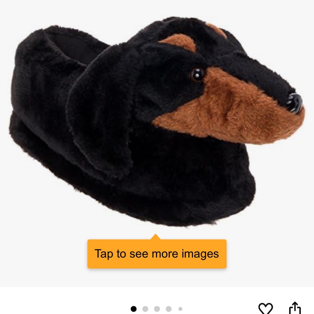 Cozy Black and Brown Dachshund Dog Slippers